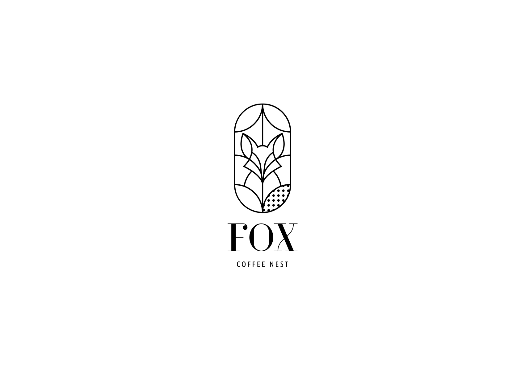 Fox coffee nest logo BW 1700x1200 by xhristakis